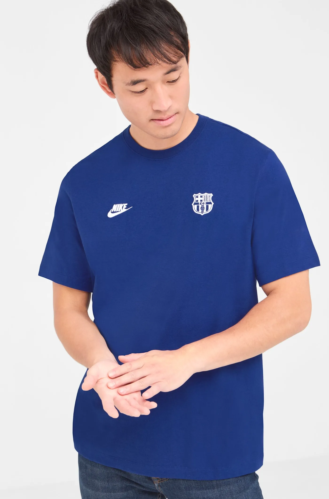 Best Camiseta azul escudo Barça Nike Hombre Camisetas Y Polos