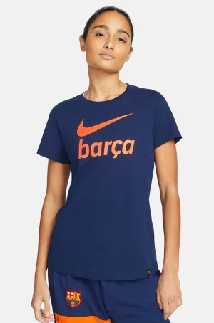 Shop Camiseta azul marino Barça Nike - Mujer Mujer Camisetas Y Polos