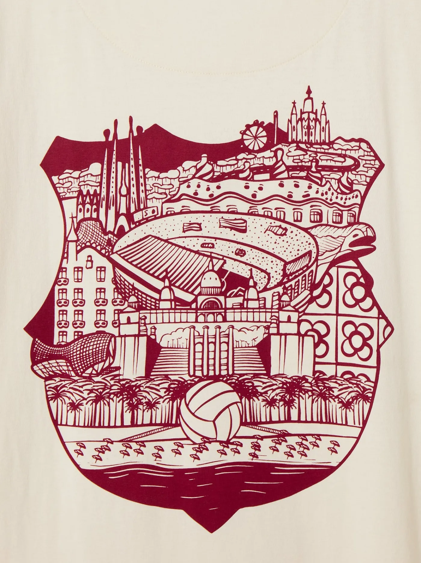 Shop Camiseta beige Barça Hombre Camisetas Y Polos