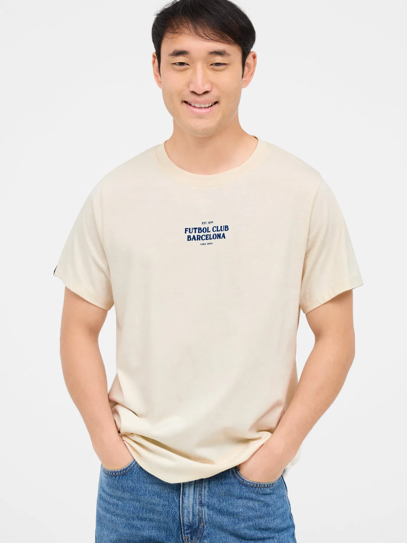 Shop Camiseta beige Barça Hombre Camisetas Y Polos