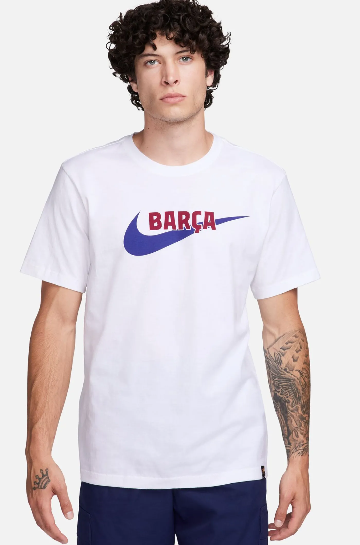 Fashion Camiseta blanca Barça Nike Hombre Camisetas Y Polos