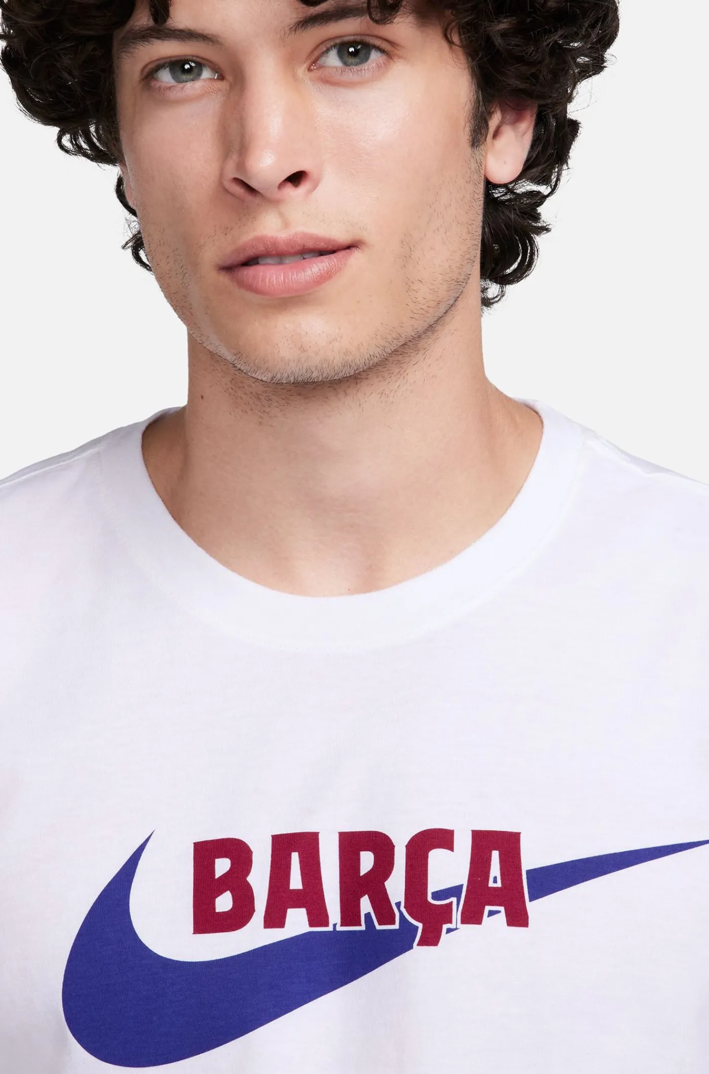 Fashion Camiseta blanca Barça Nike Hombre Camisetas Y Polos