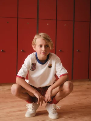 Best Sale Camiseta blanca con escudo - Junior Niños Camisetas Y Polos