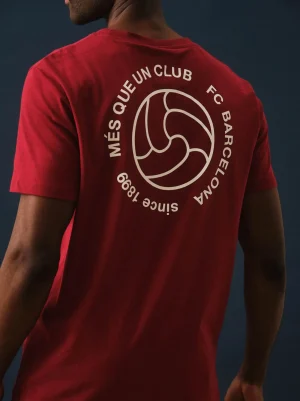 Fashion Camiseta burdeos escudo Barça Hombre Camisetas Y Polos