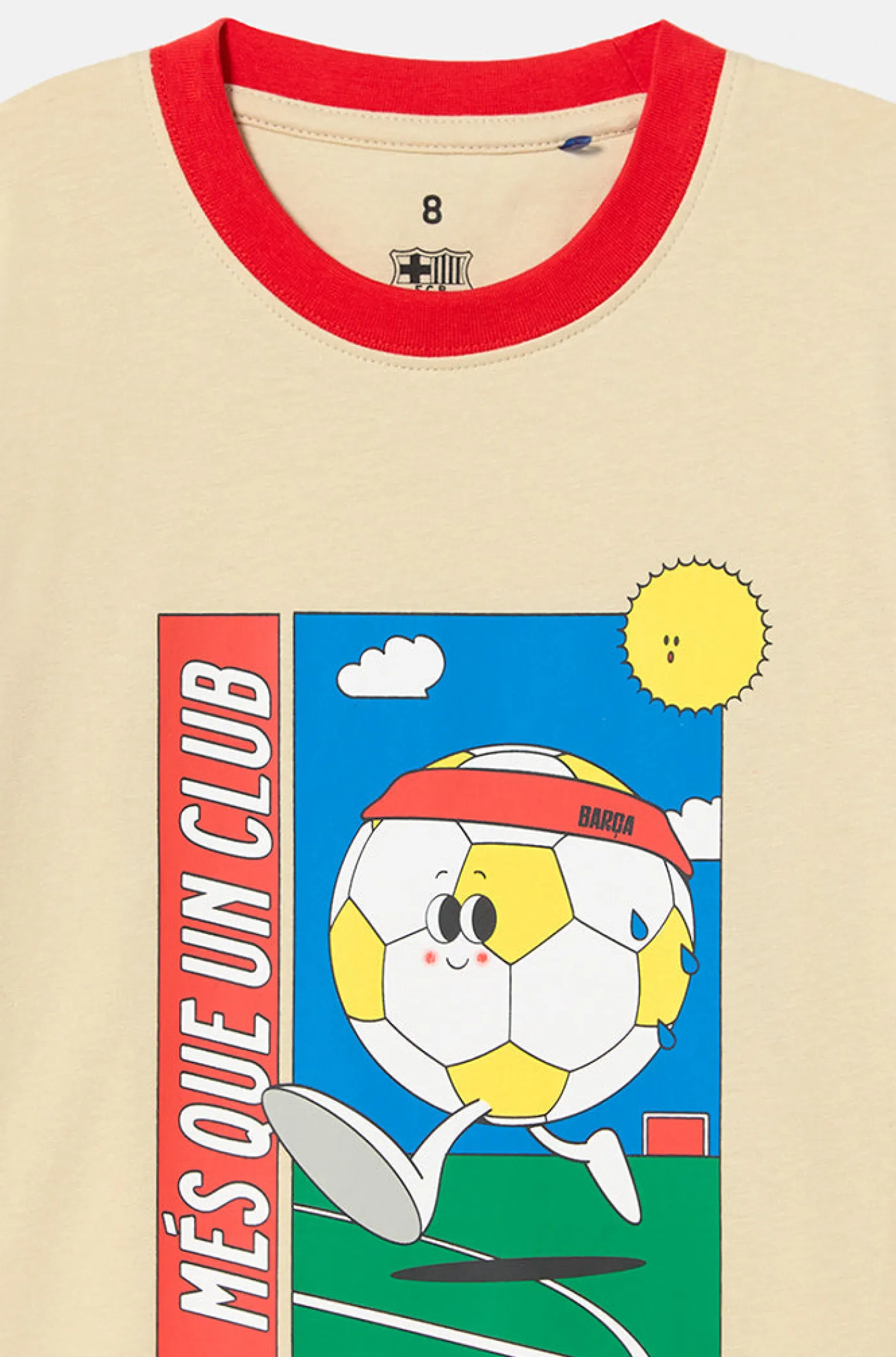 Cheap Camiseta dibujo balón Barça - Júnior Niños Camisetas Y Polos