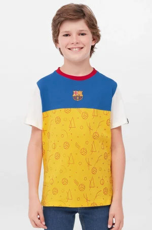 Flash Sale Camiseta figuras Barça - Júnior Niños Camisetas Y Polos