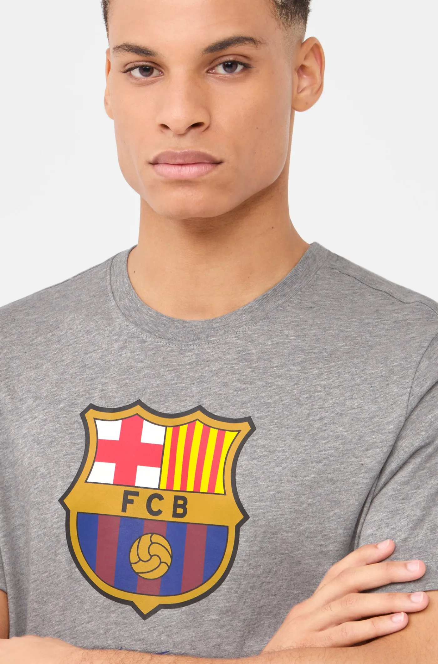 Cheap Camiseta gris escudo Barça Nike Hombre Camisetas Y Polos