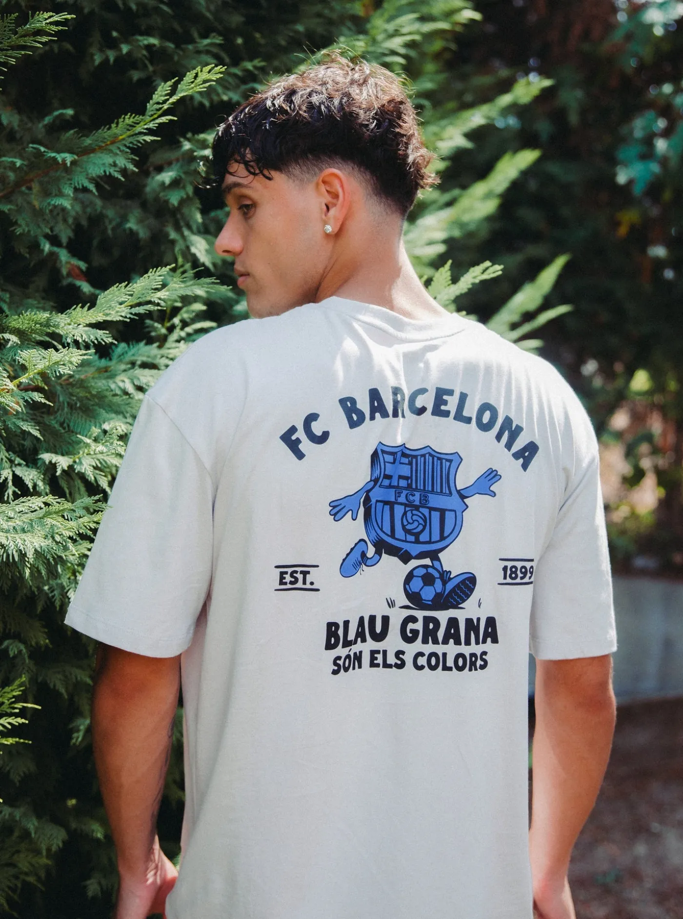 Cheap Camiseta gris escudo Barça Hombre Camisetas Y Polos