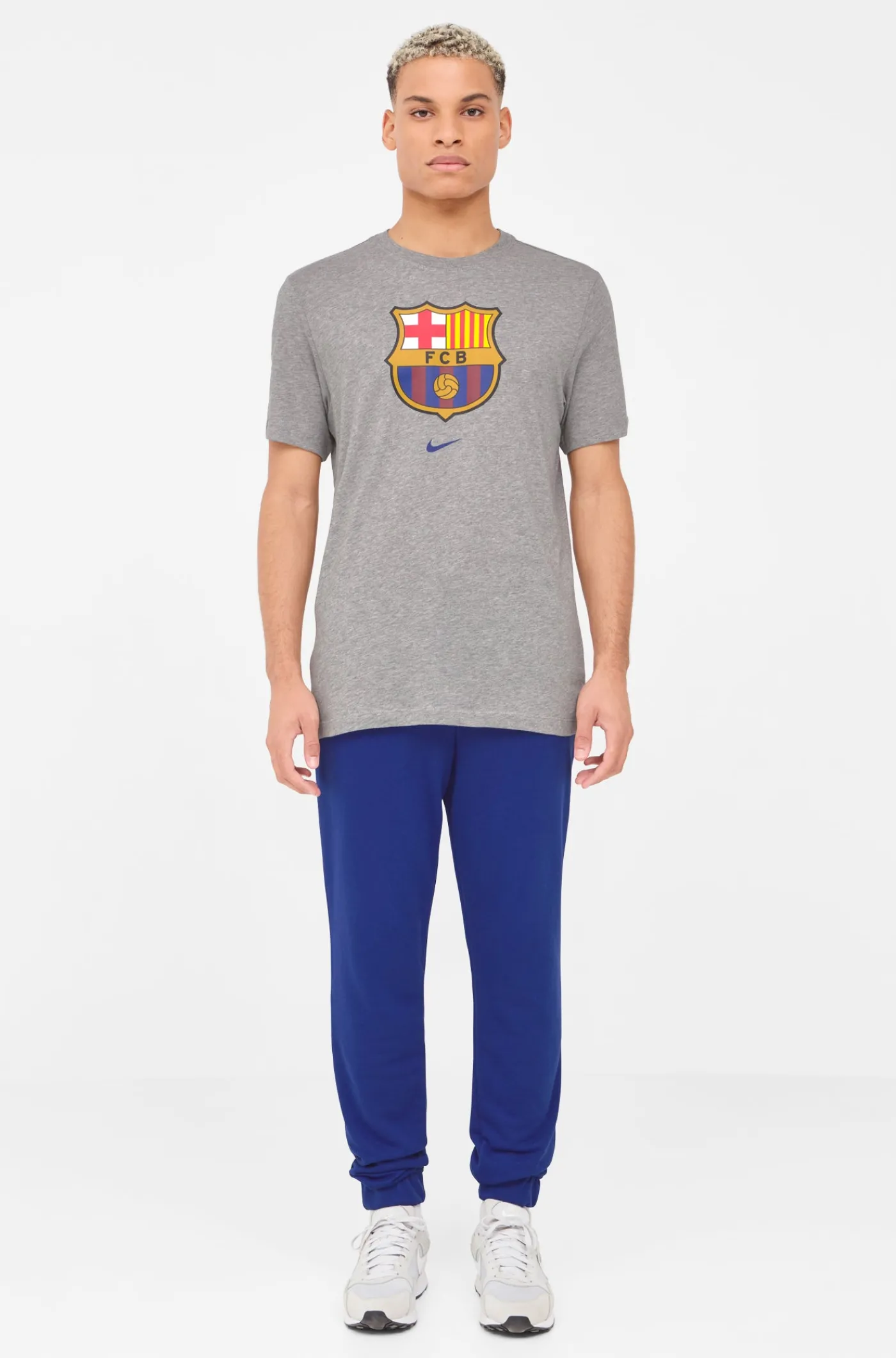 Cheap Camiseta gris escudo Barça Nike Hombre Camisetas Y Polos