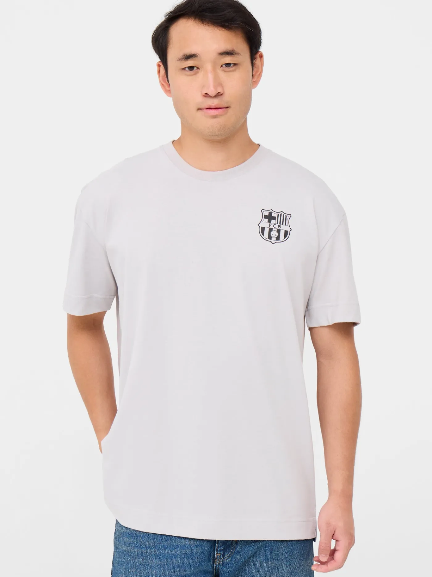Cheap Camiseta gris escudo Barça Hombre Camisetas Y Polos