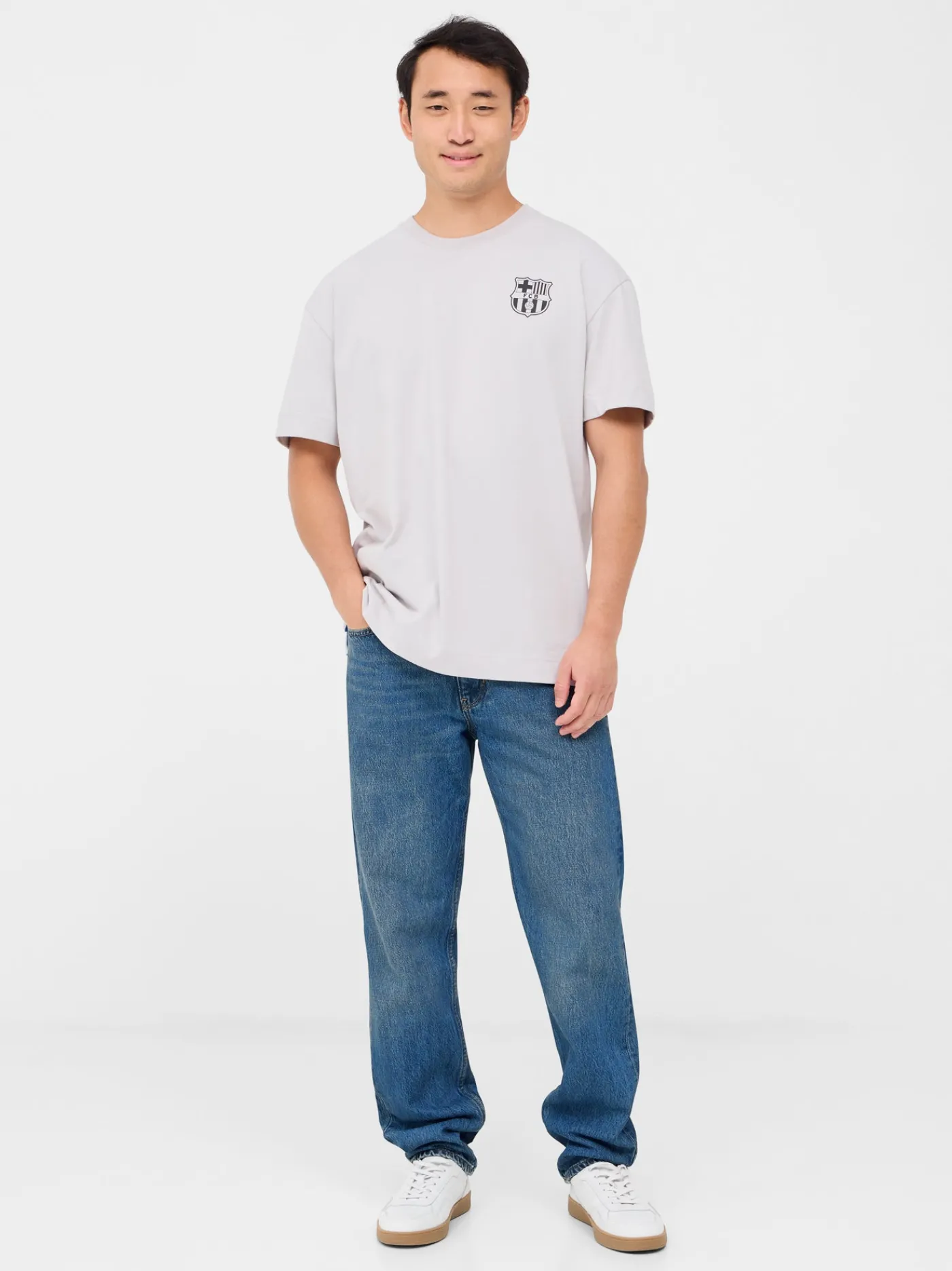 Cheap Camiseta gris escudo Barça Hombre Camisetas Y Polos