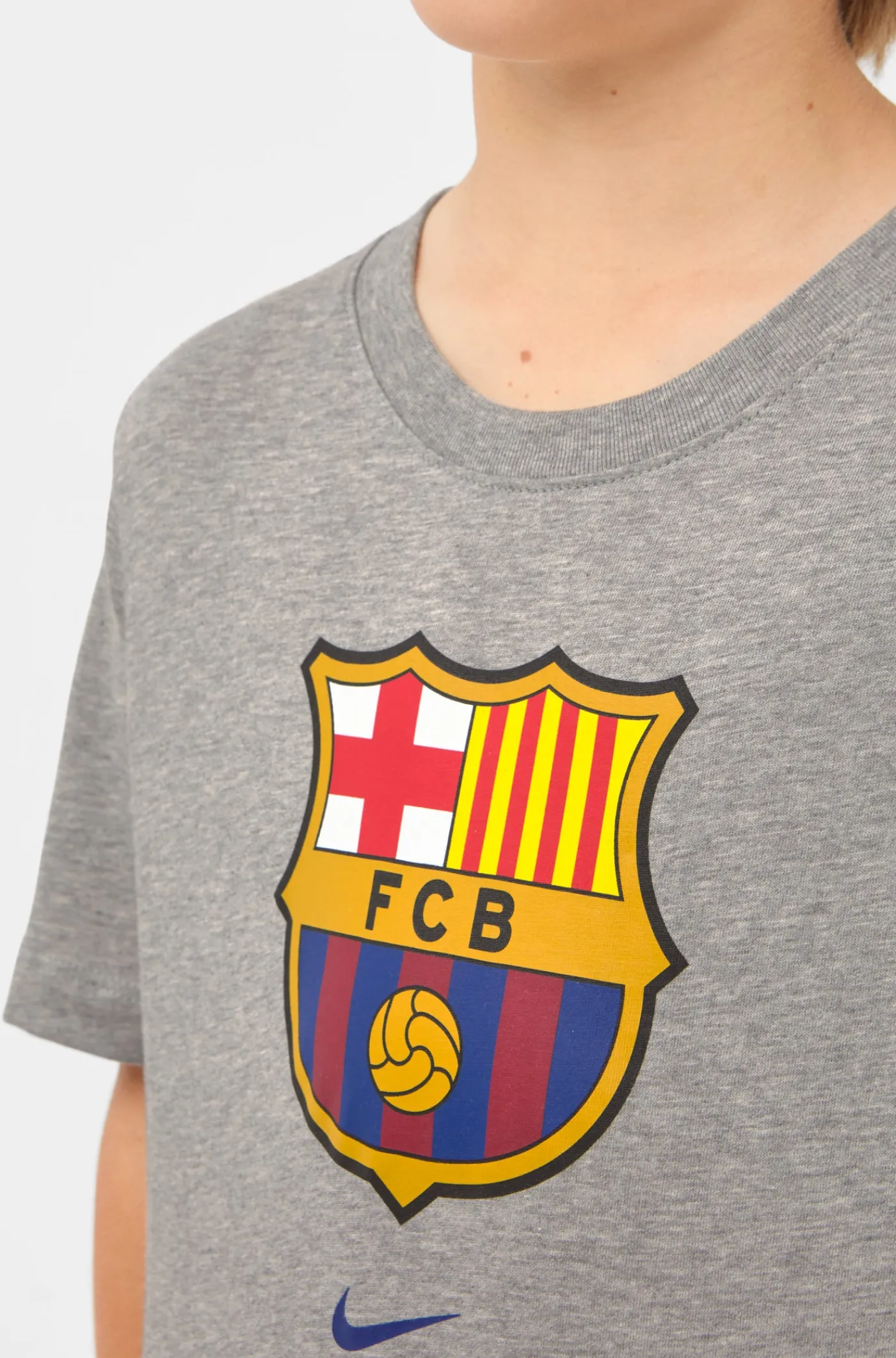 Clearance Camiseta gris escudo Barça Nike - Junior Niños Camisetas Y Polos