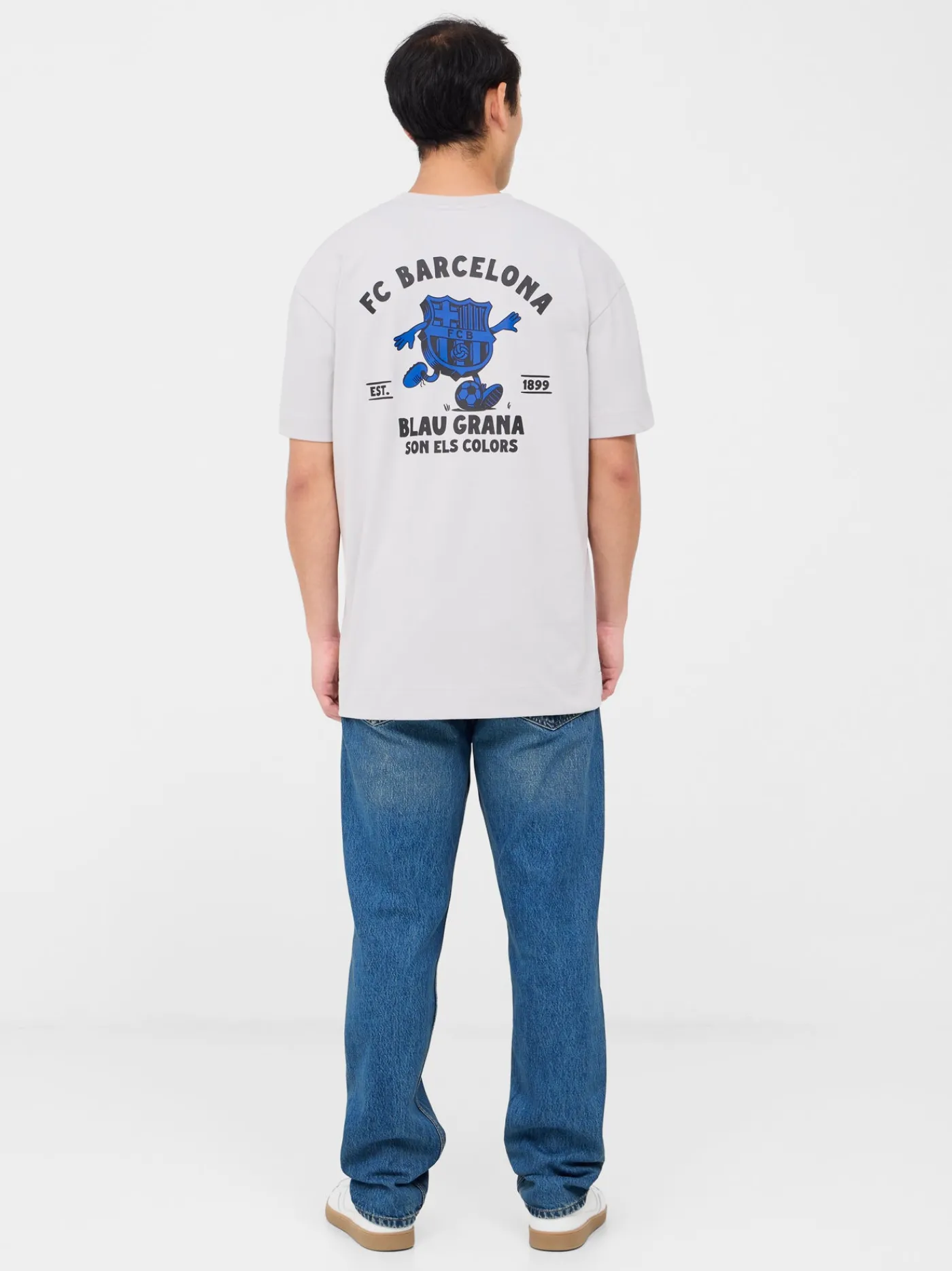 Cheap Camiseta gris escudo Barça Hombre Camisetas Y Polos