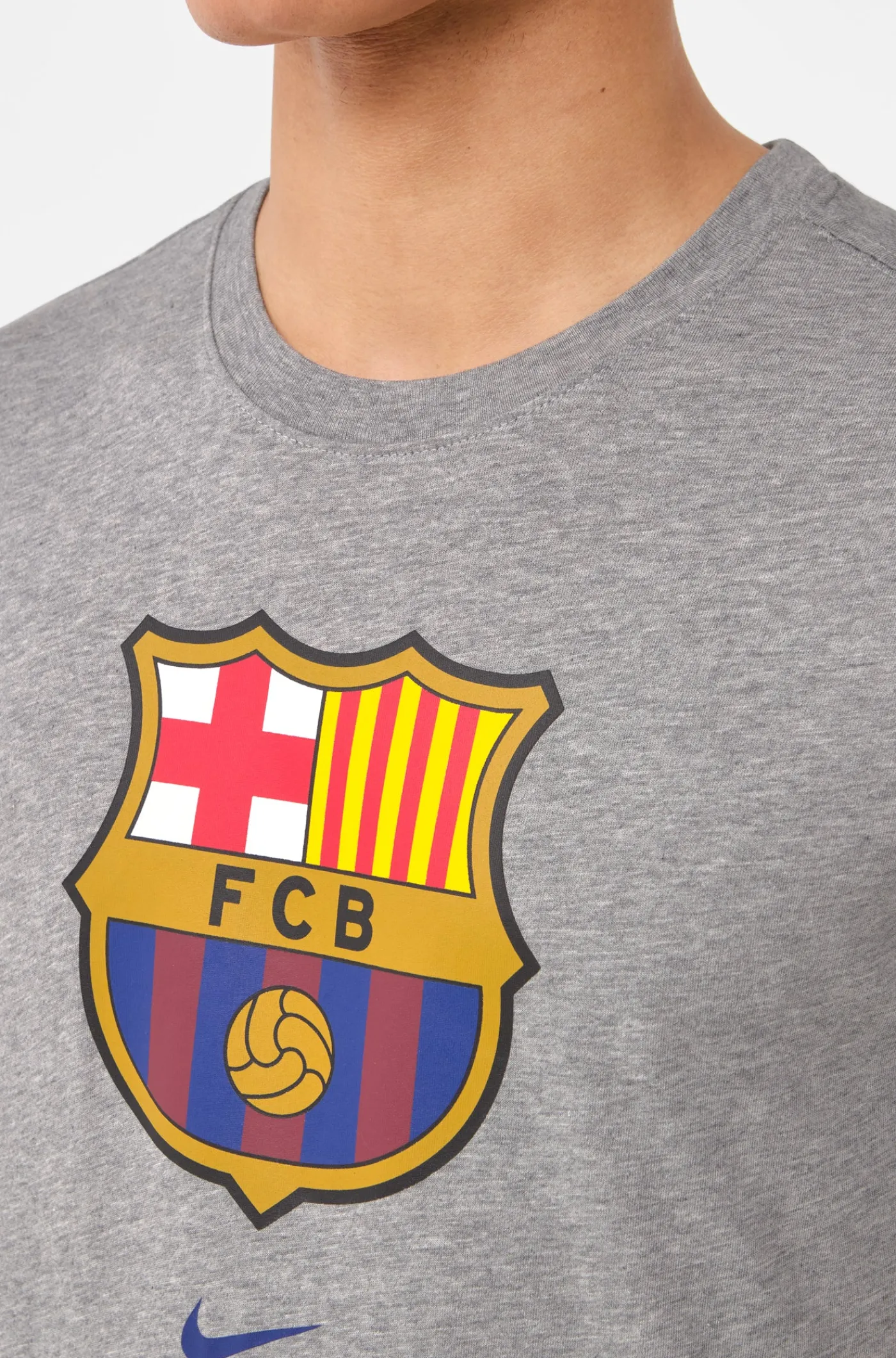 Cheap Camiseta gris escudo Barça Nike Hombre Camisetas Y Polos