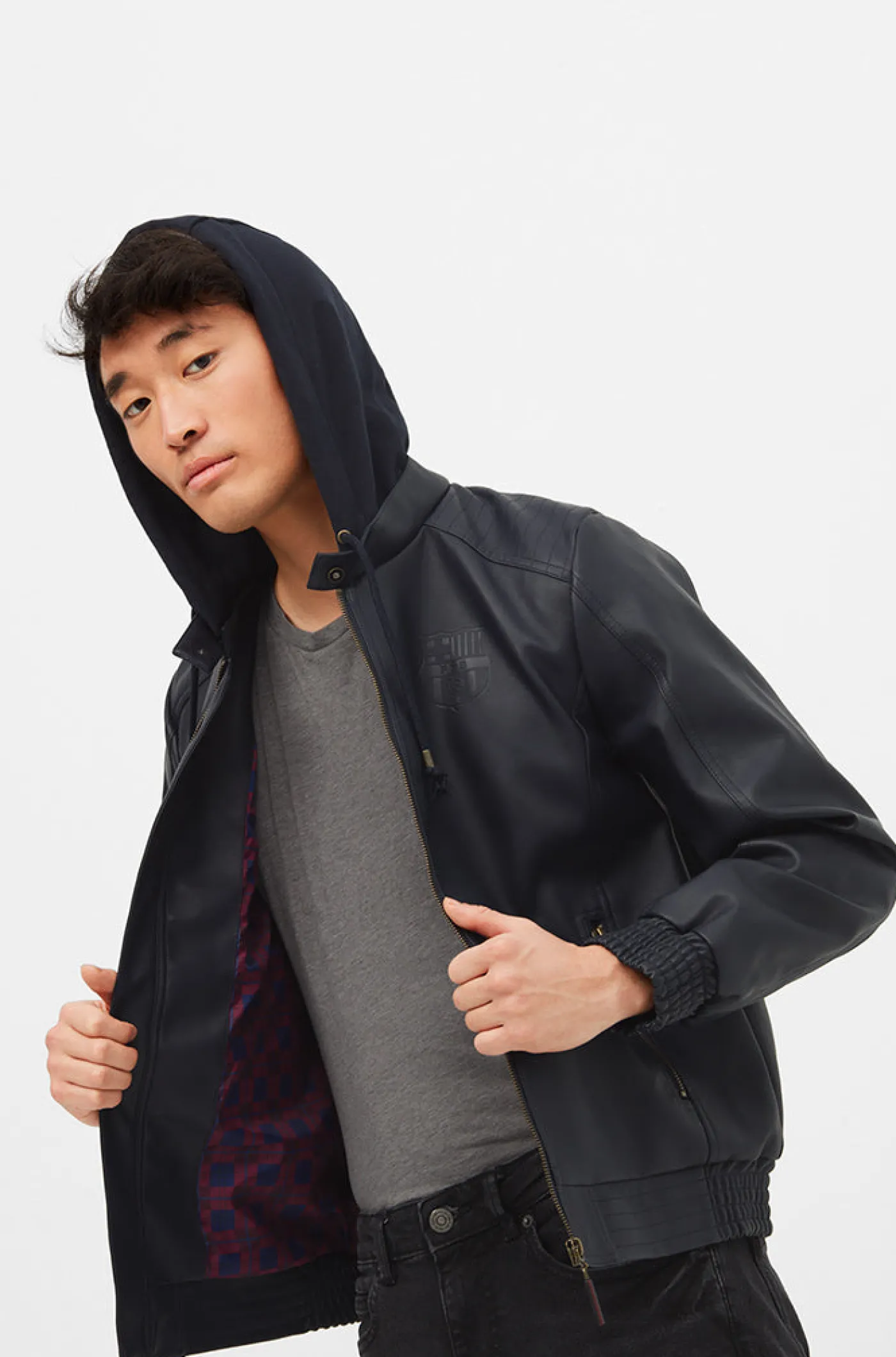 Clearance Cazadora aviador con capucha Hombre Abrigos Y Chaquetas