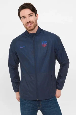 Outlet Chaquesta estampada Barça Nike Hombre Abrigos Y Chaquetas