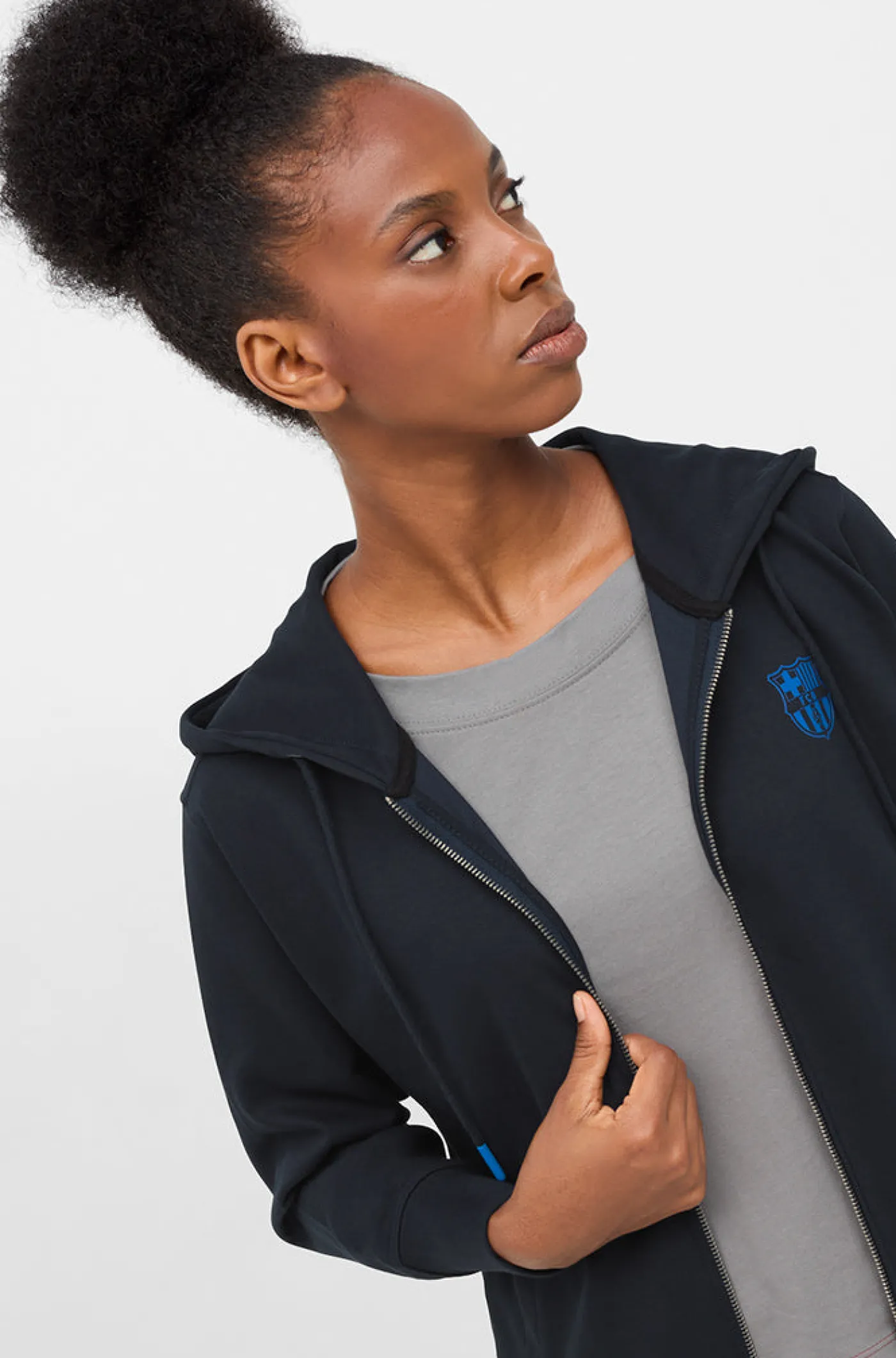 Flash Sale Chaqueta capucha Barça - Mujer Mujer Sudaderas Y Jerséis