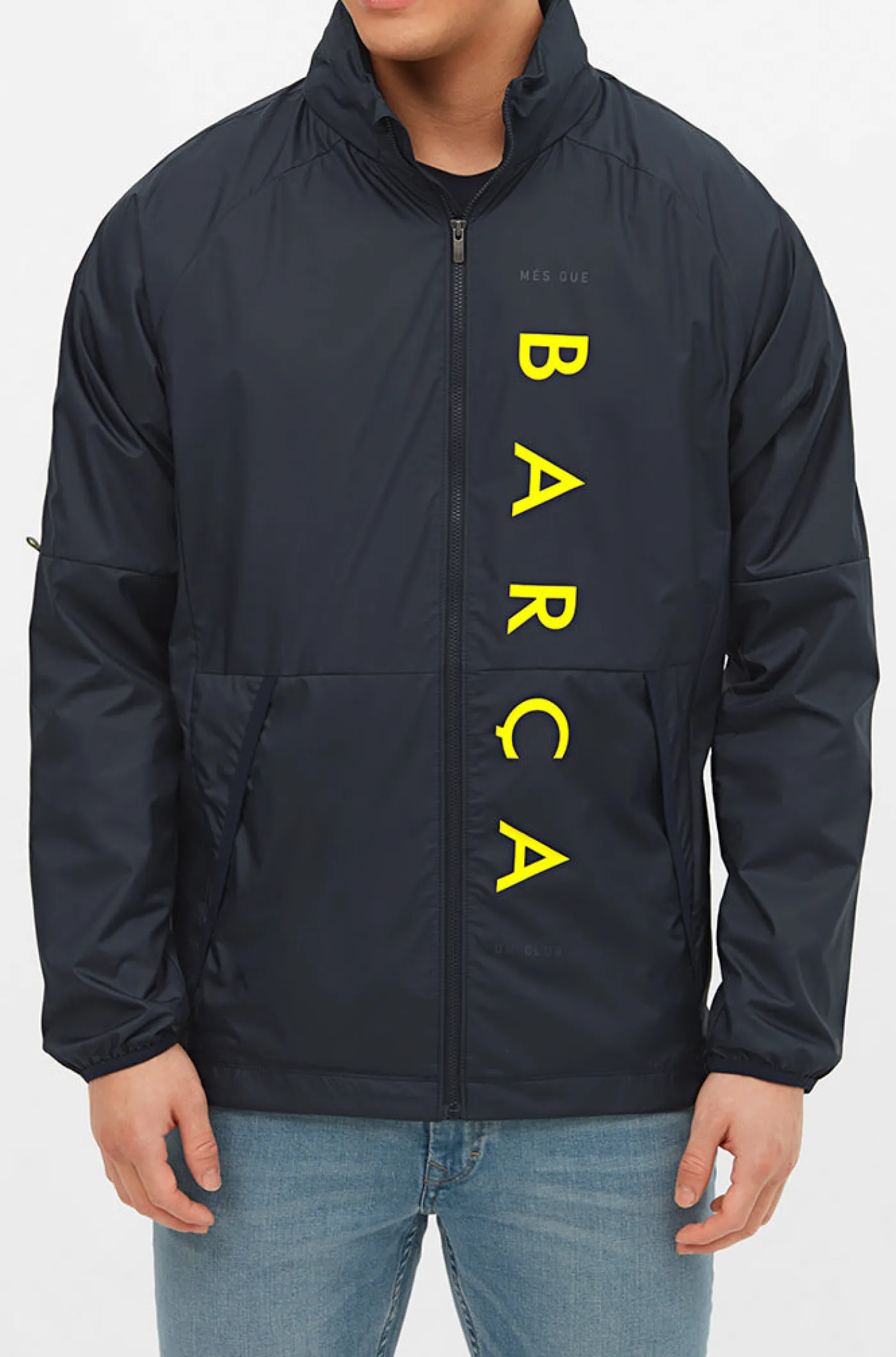 Online Chaqueta cortavientos Barça Hombre Abrigos Y Chaquetas