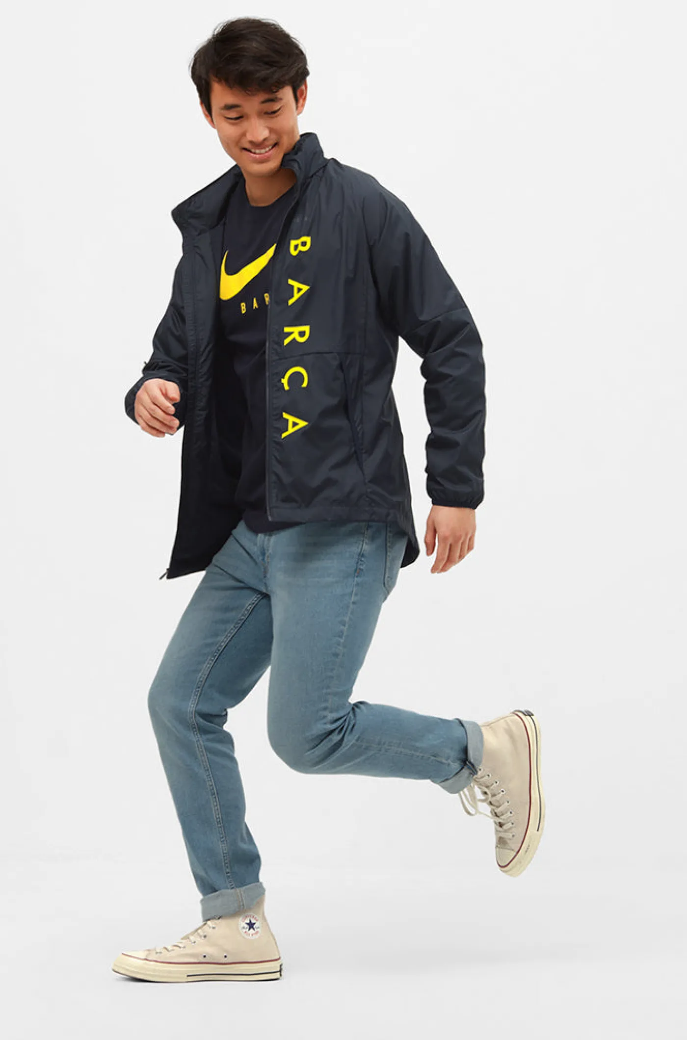 Online Chaqueta cortavientos Barça Hombre Abrigos Y Chaquetas