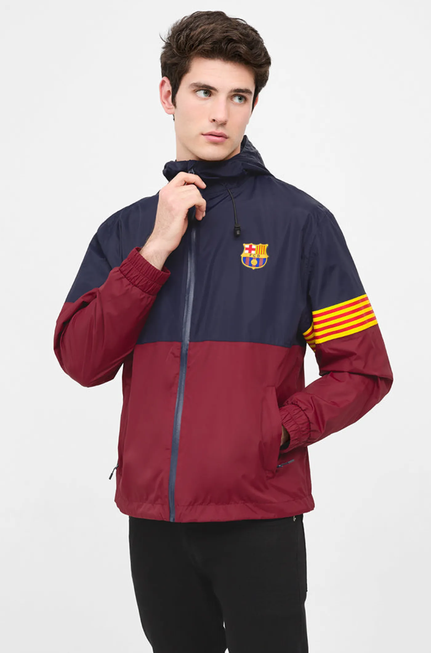 Cheap Chaqueta cortavientos bicolor Hombre Abrigos Y Chaquetas