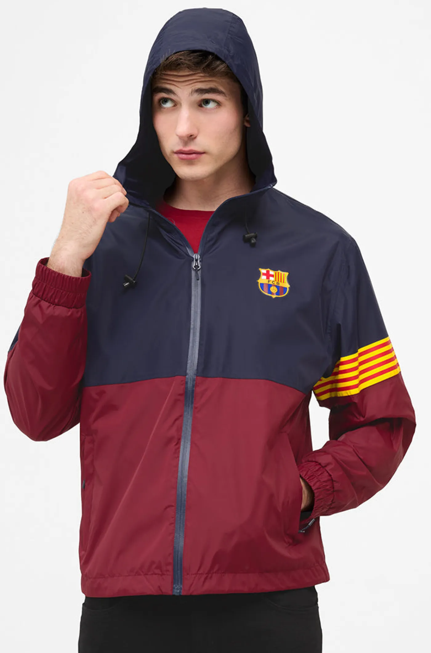 Cheap Chaqueta cortavientos bicolor Hombre Abrigos Y Chaquetas