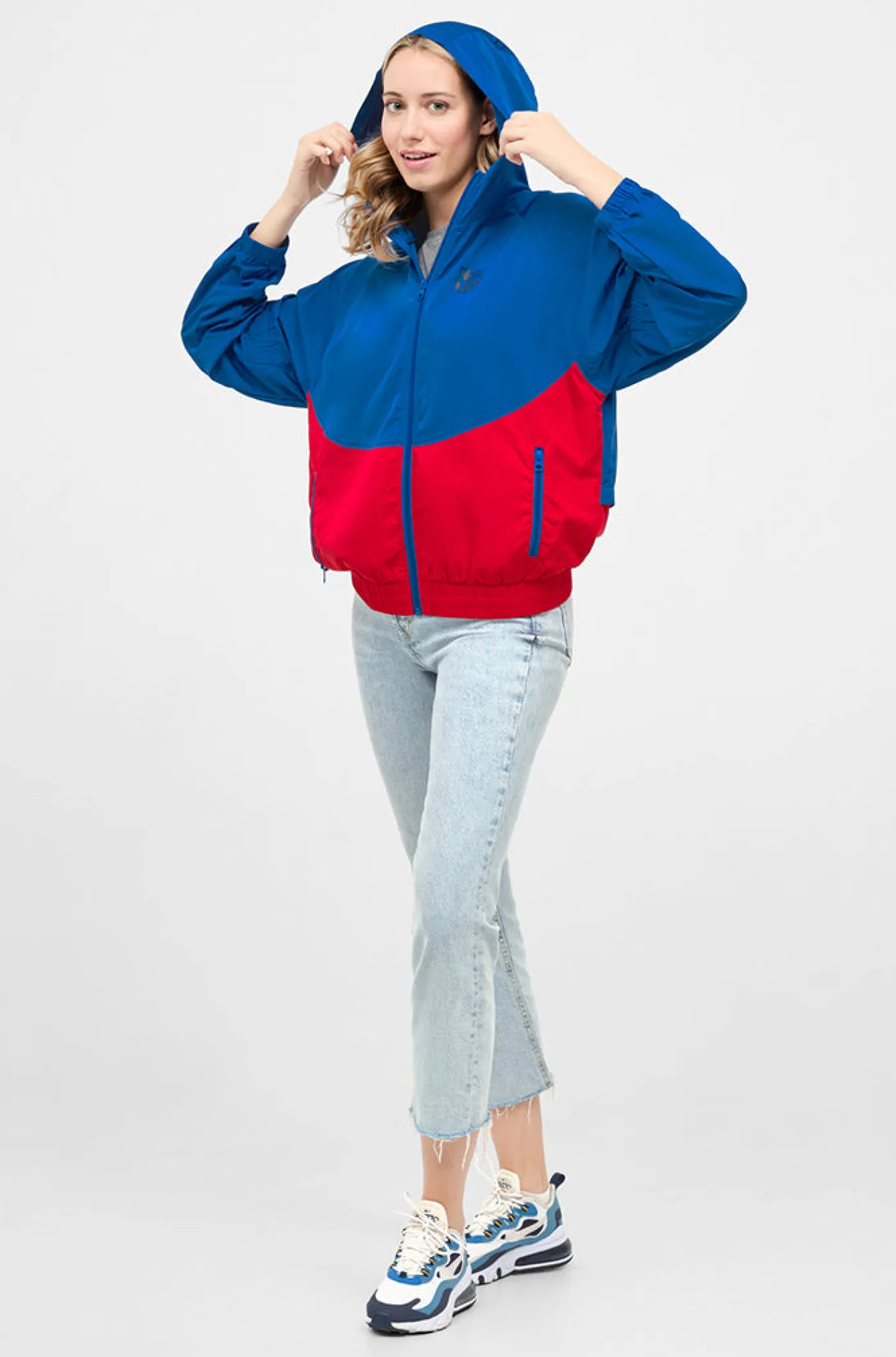 Flash Sale Chaqueta cortavientos bicolor Barça – Mujer Mujer Abrigos Y Chaquetas