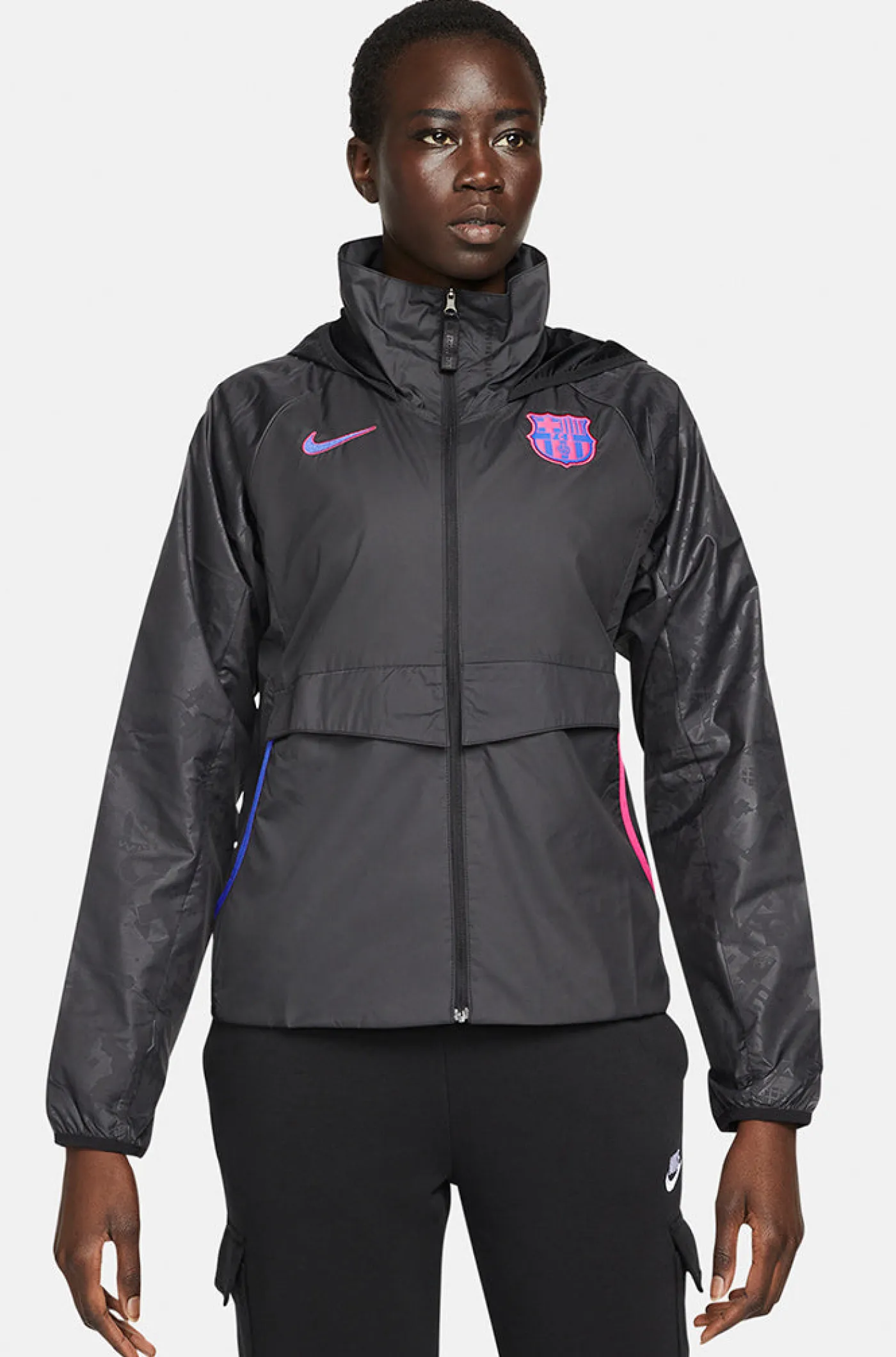 Best Sale Chaqueta impermeable Barça Nike - Mujer Mujer Abrigos Y Chaquetas