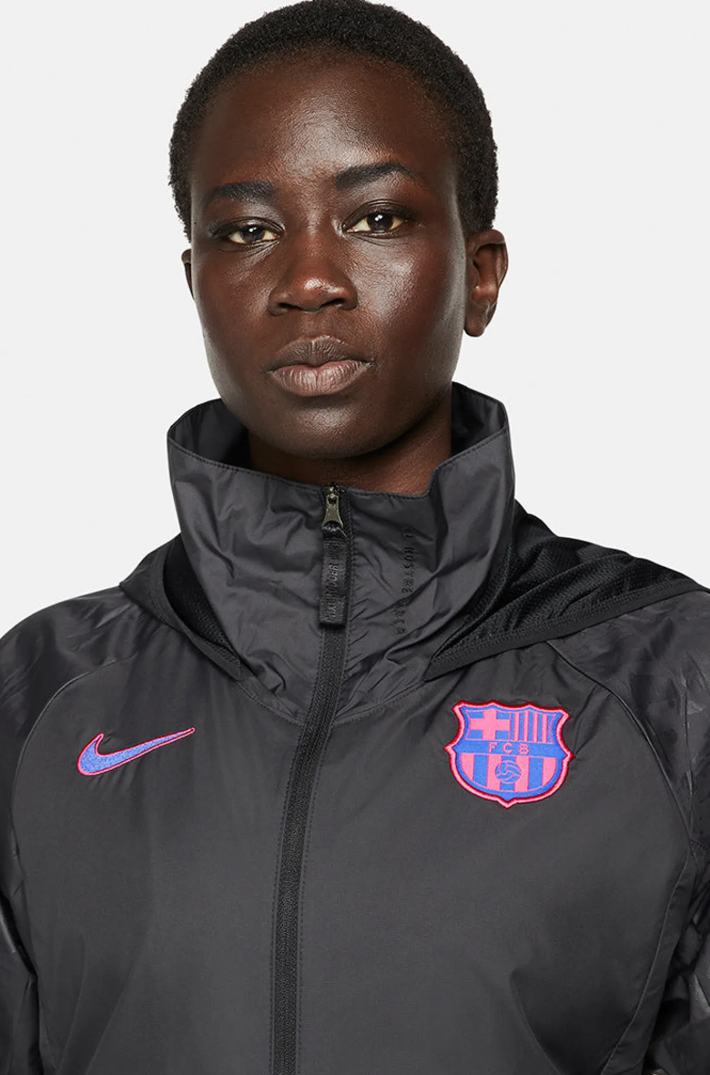 Best Sale Chaqueta impermeable Barça Nike - Mujer Mujer Abrigos Y Chaquetas
