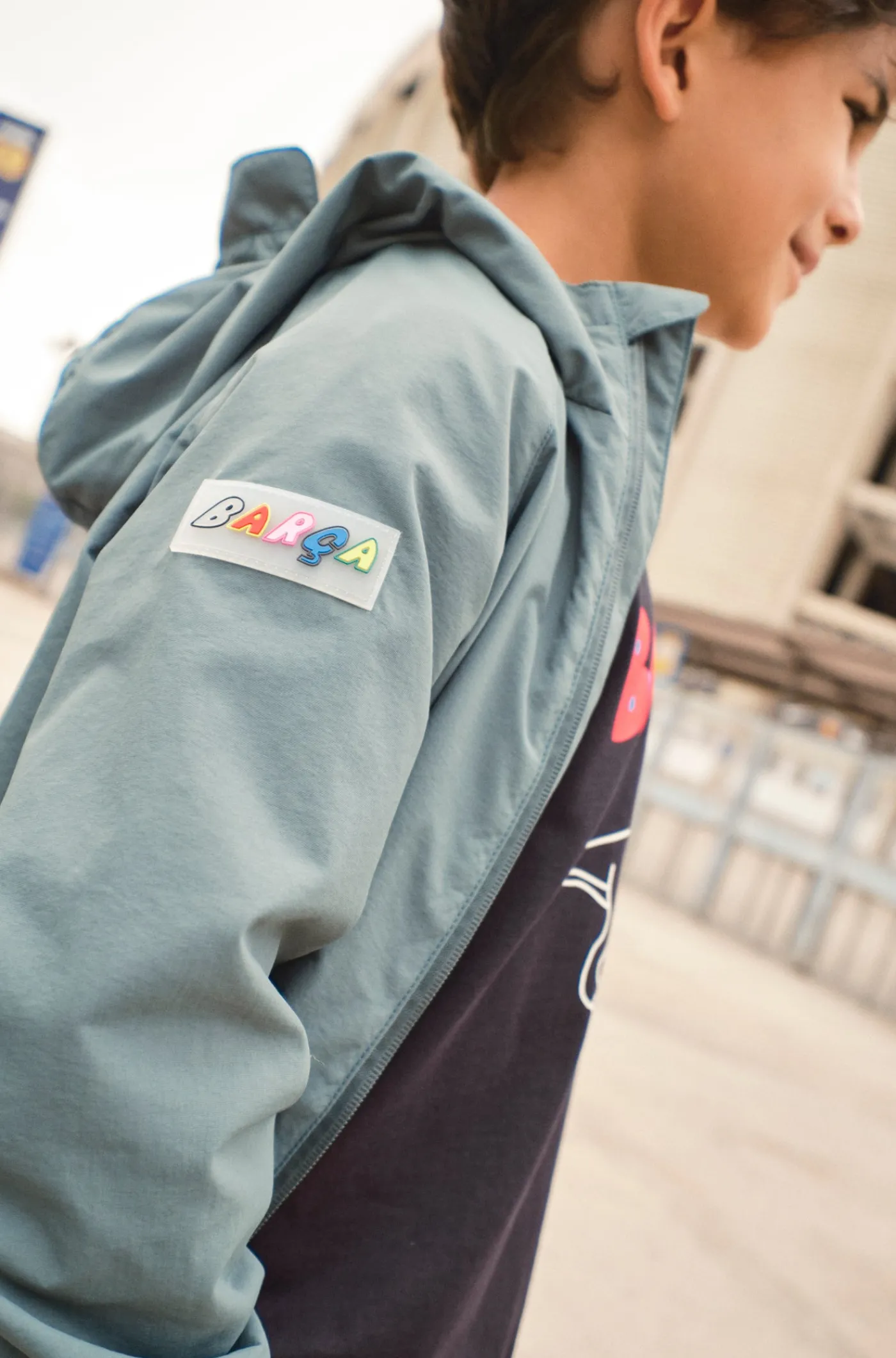 Shop Chaqueta impermeable Pelota Barça - Júnior Niños Abrigos Y Chaquetas