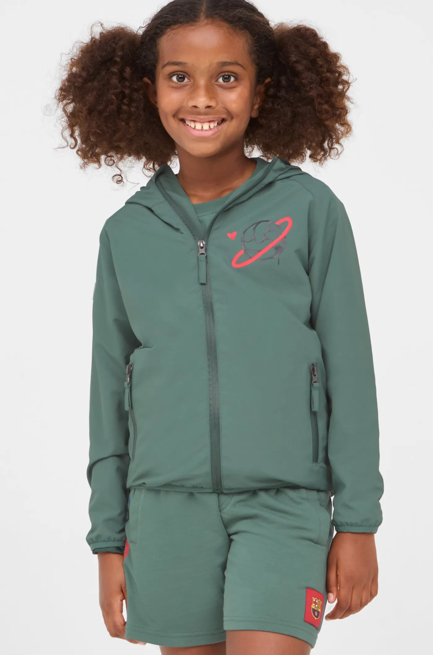 Shop Chaqueta impermeable Pelota Barça - Júnior Niños Abrigos Y Chaquetas