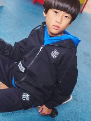 Shop Chaqueta ligera Barça gris - Junior Niños Abrigos Y Chaquetas