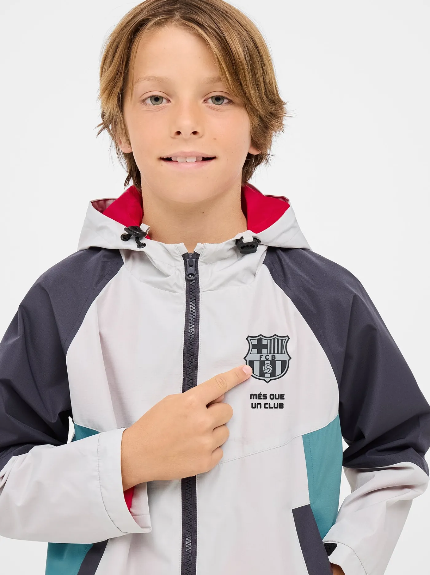 Cheap Chaqueta ligera con capucha Barça – Junior Niños Abrigos Y Chaquetas