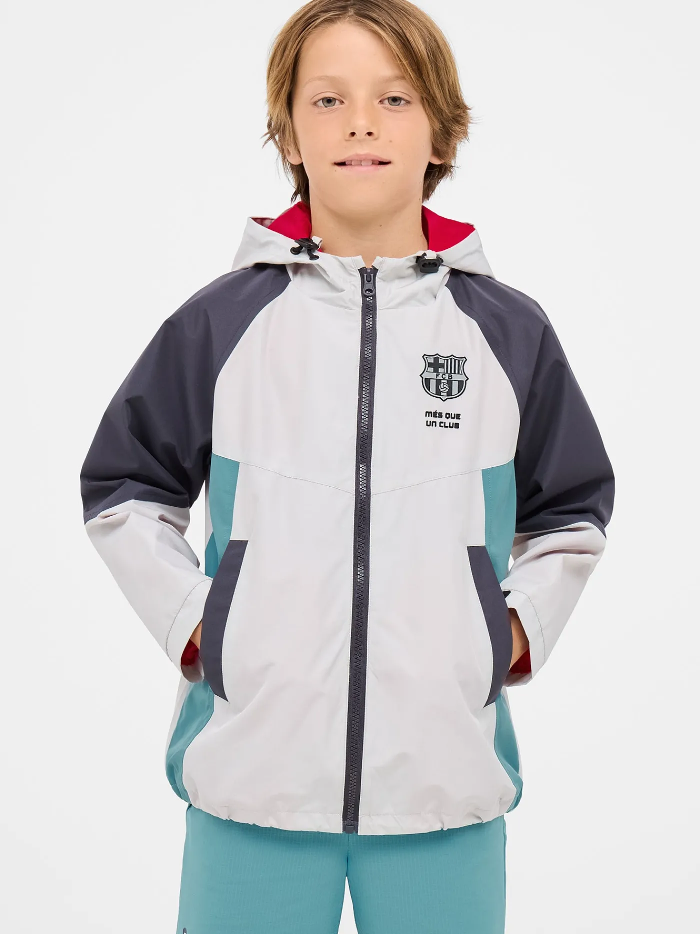 Cheap Chaqueta ligera con capucha Barça – Junior Niños Abrigos Y Chaquetas