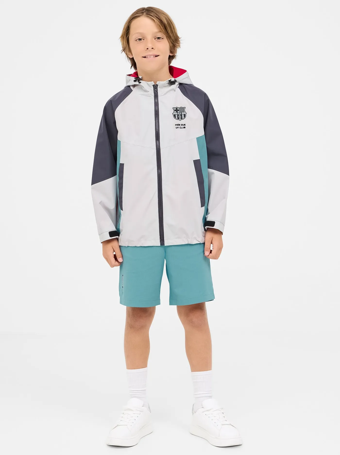 Cheap Chaqueta ligera con capucha Barça – Junior Niños Abrigos Y Chaquetas