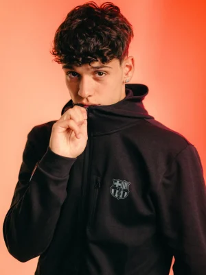 Cheap Chaqueta negra Barça Hombre Sudaderas