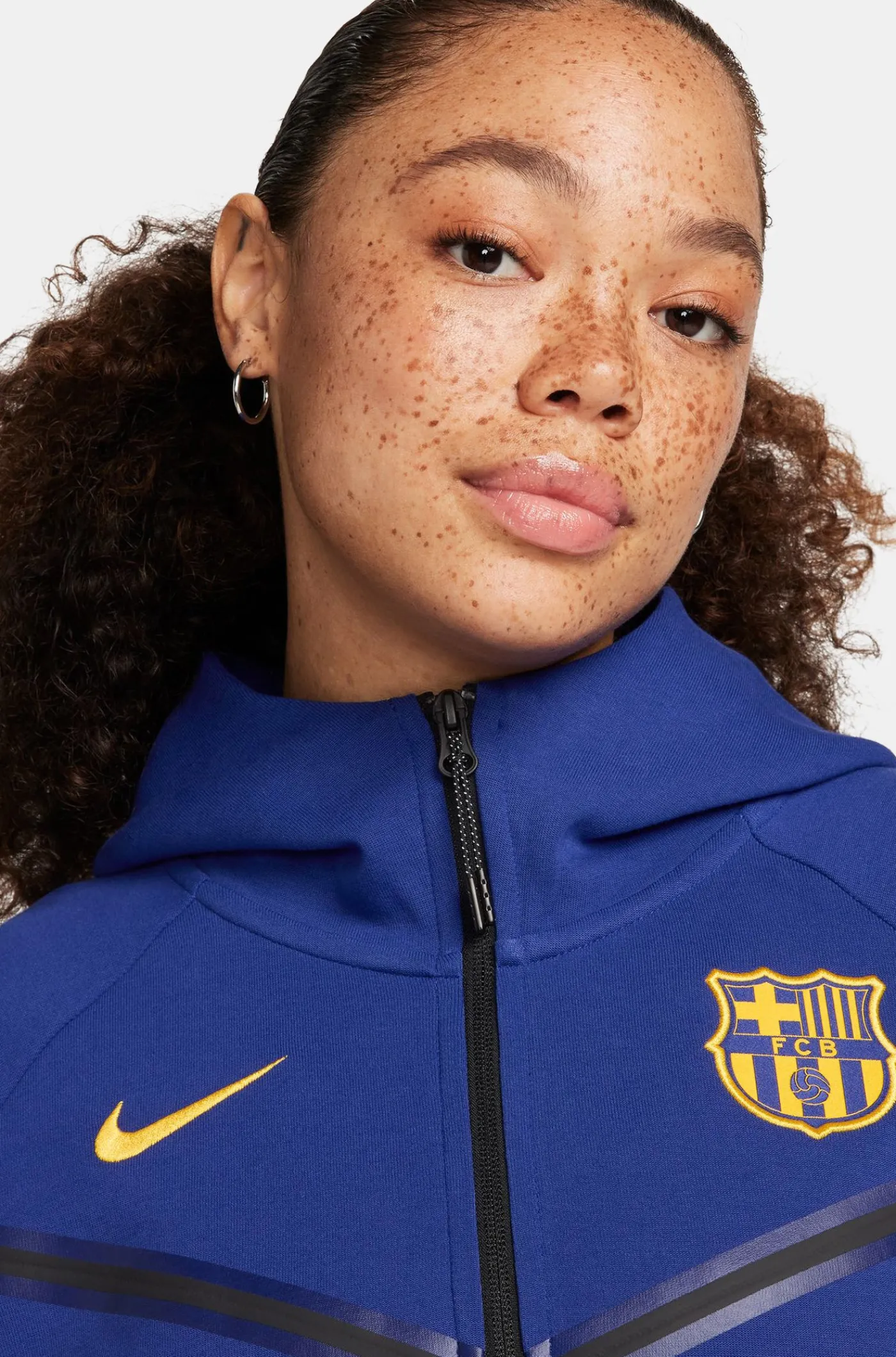 Discount Chaqueta tech azul Barça Nike - Mujer Mujer Sudaderas Y Jerséis