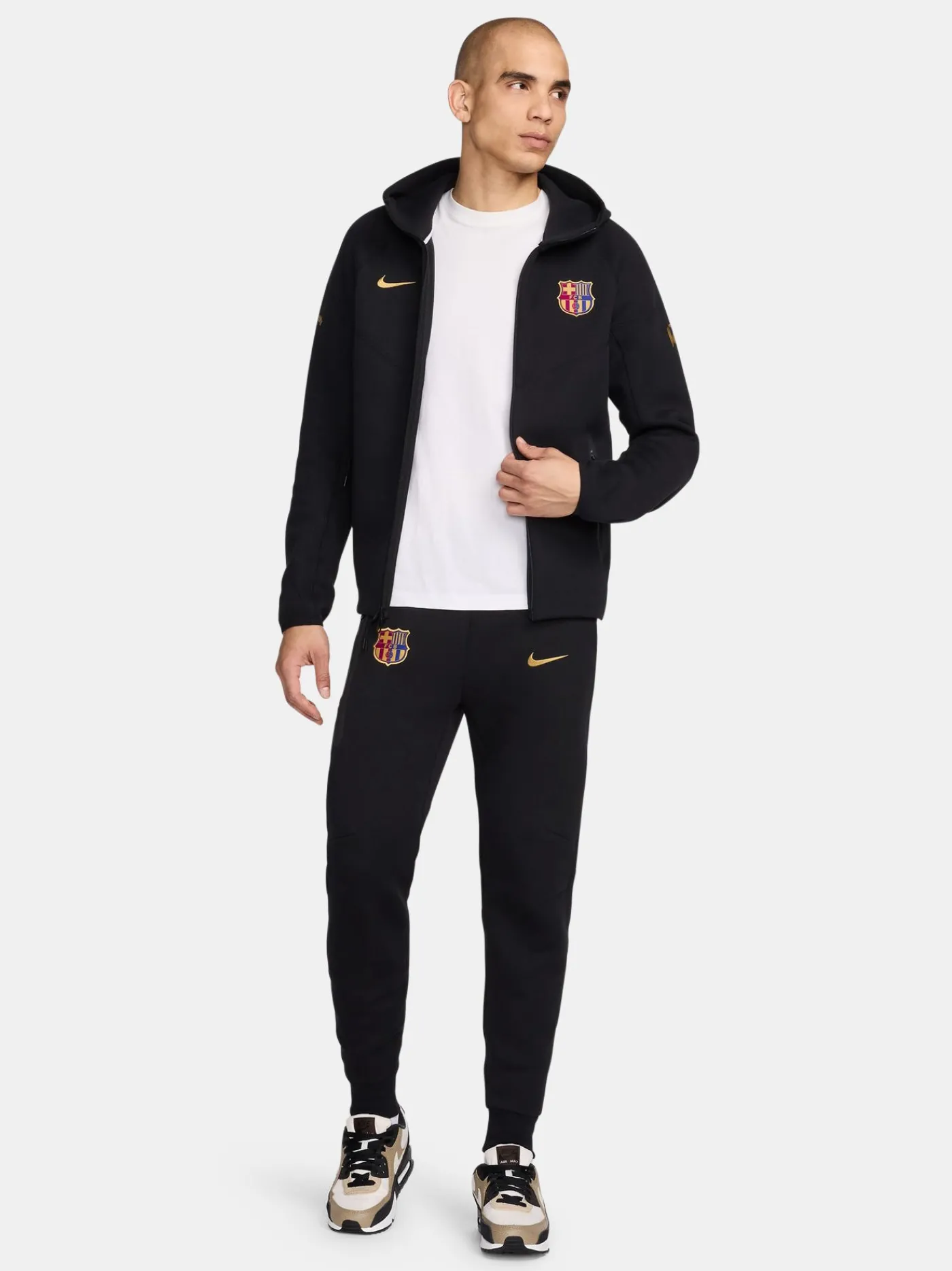 Cheap Chaqueta tech negra Barça Nike Hombre Chándals | Chándals