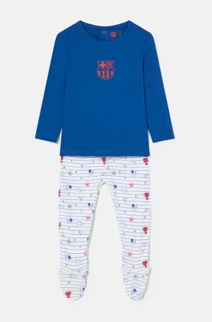 Best Conjunto de camiseta y polaina algodón Barça – Bebé Niños Bebés