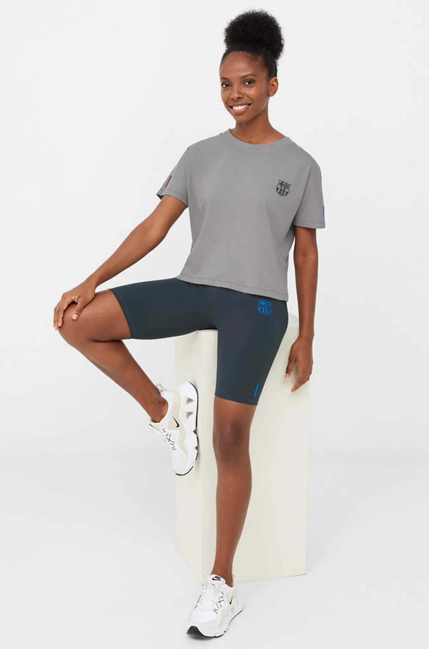 Cheap Crop top gris Barça - Mujer Mujer Camisetas Y Polos | Chándals