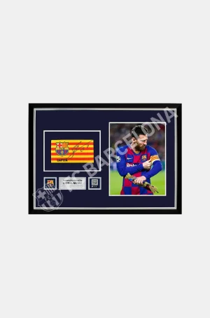 Discount MESSI | Brazalete de capitán del firmado por Lionel Messi y enmarcado Colección Messi | Memorabilia Firmado