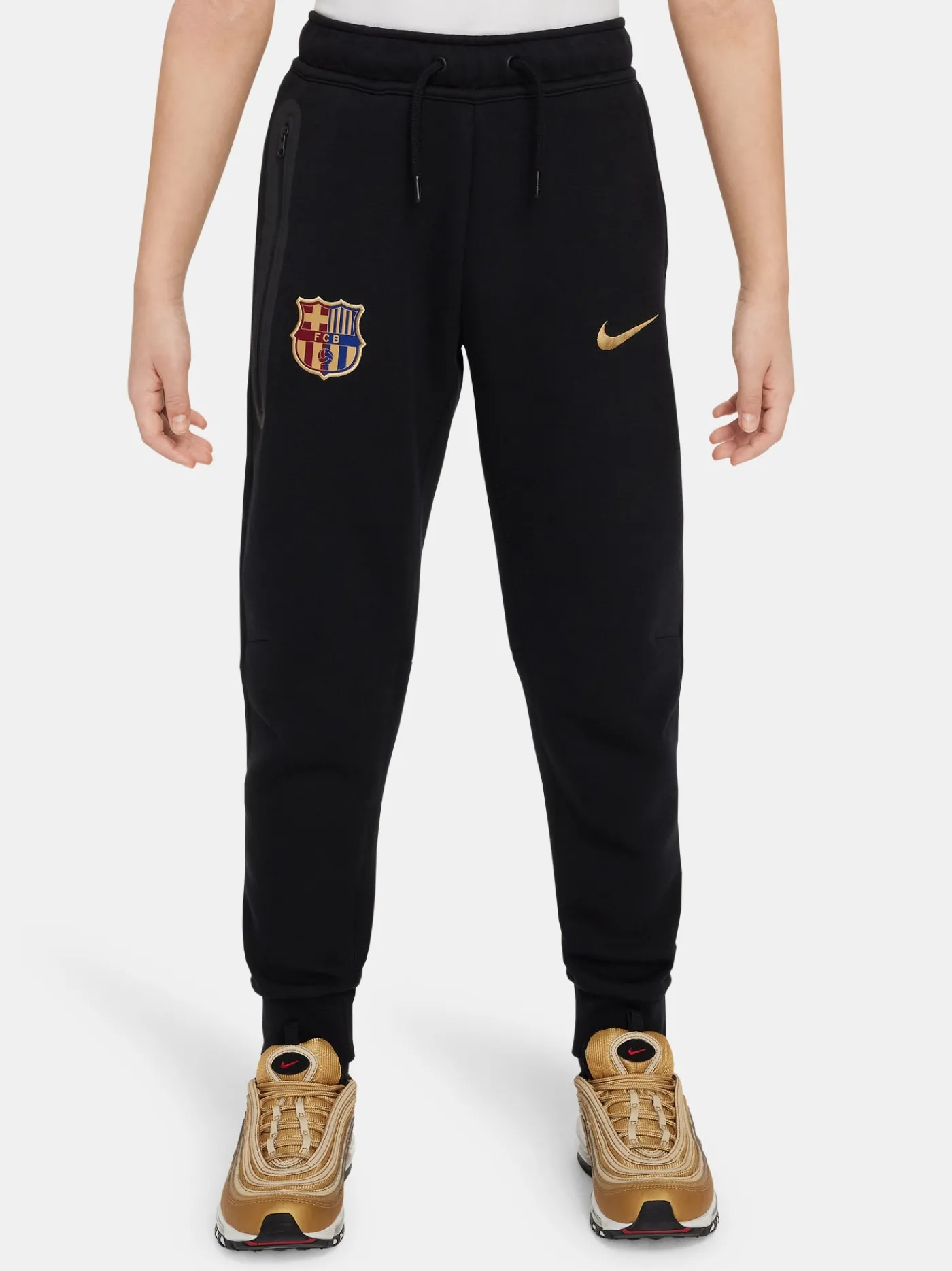 Flash Sale Pantalón tech fleece escudo negro Barça Nike - Junior Niños Pantalones Y Shorts | Chándals