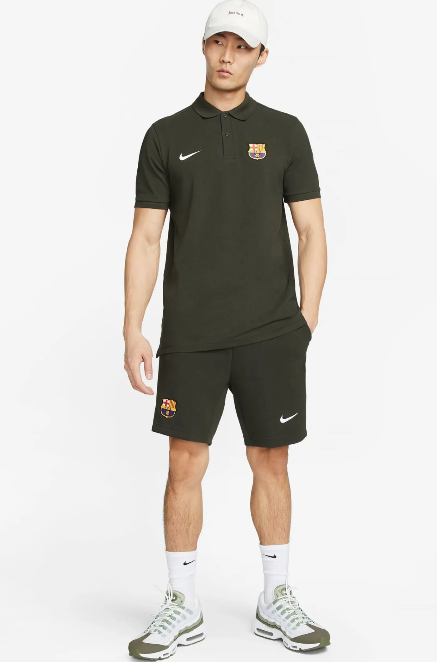 Sale Pantalón verde corto Barça Nike Hombre Pantalones Y Shorts | Chándals