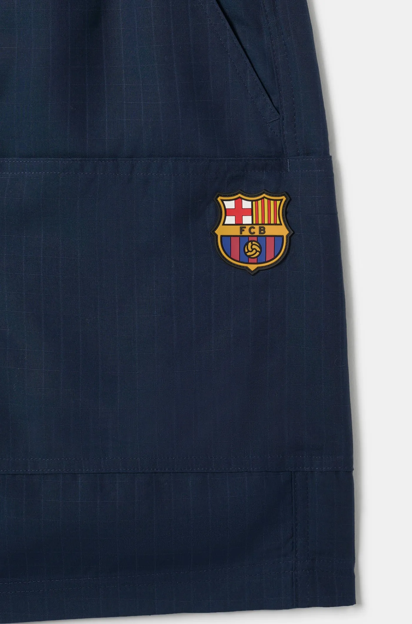 Sale Pantón corto azul marino Barça Hombre Pantalones Y Shorts