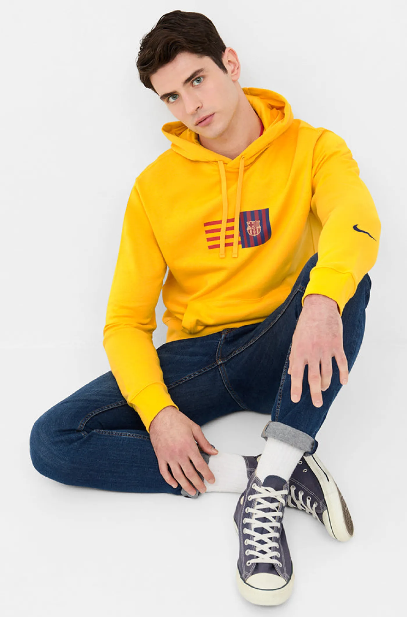 Cheap Sudadera amarilla Barça Nike Hombre Sudaderas