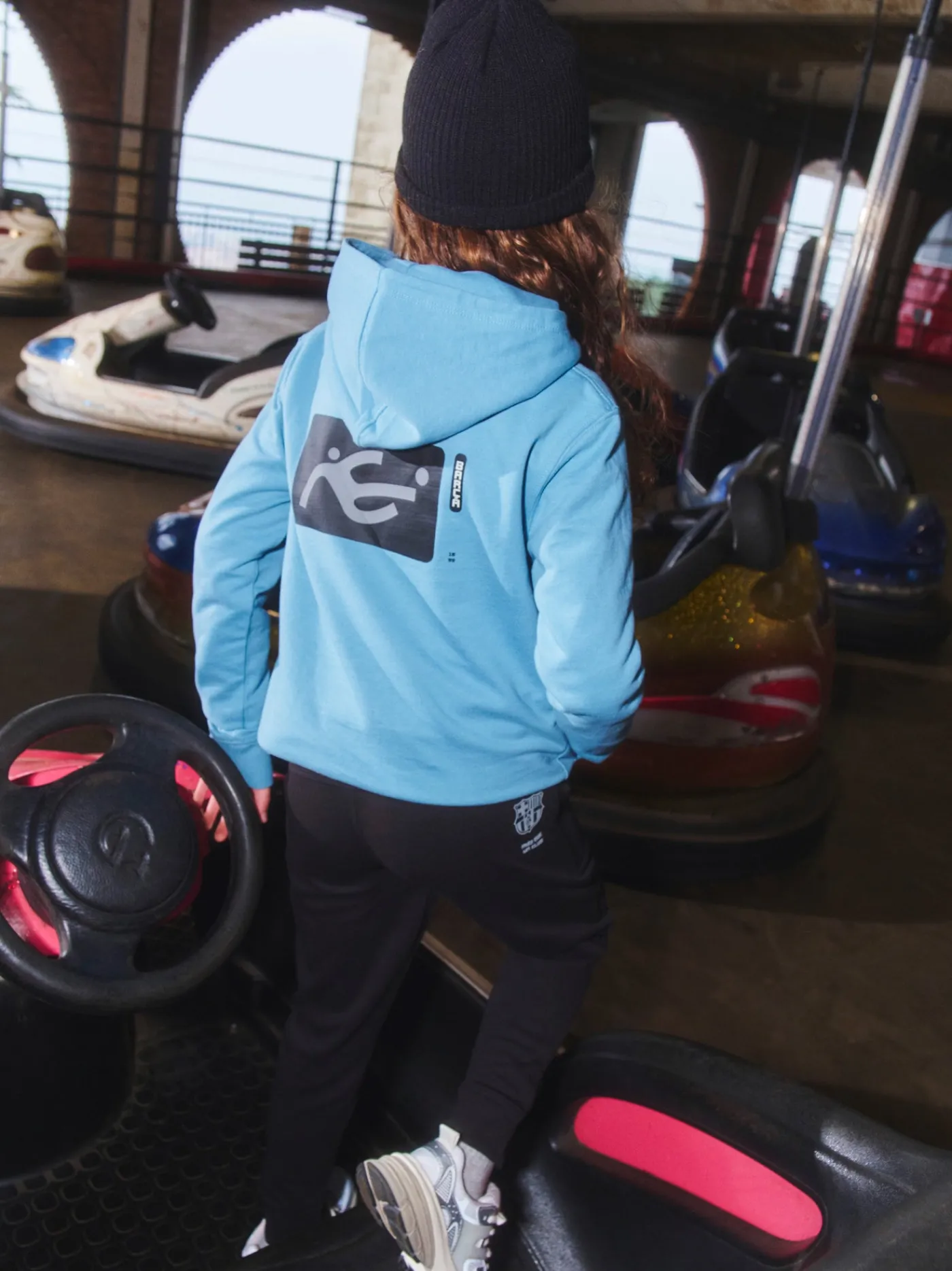 Best Sale Sudadera azul con capucha Barça - Junior Niños Sudaderas | Chándals