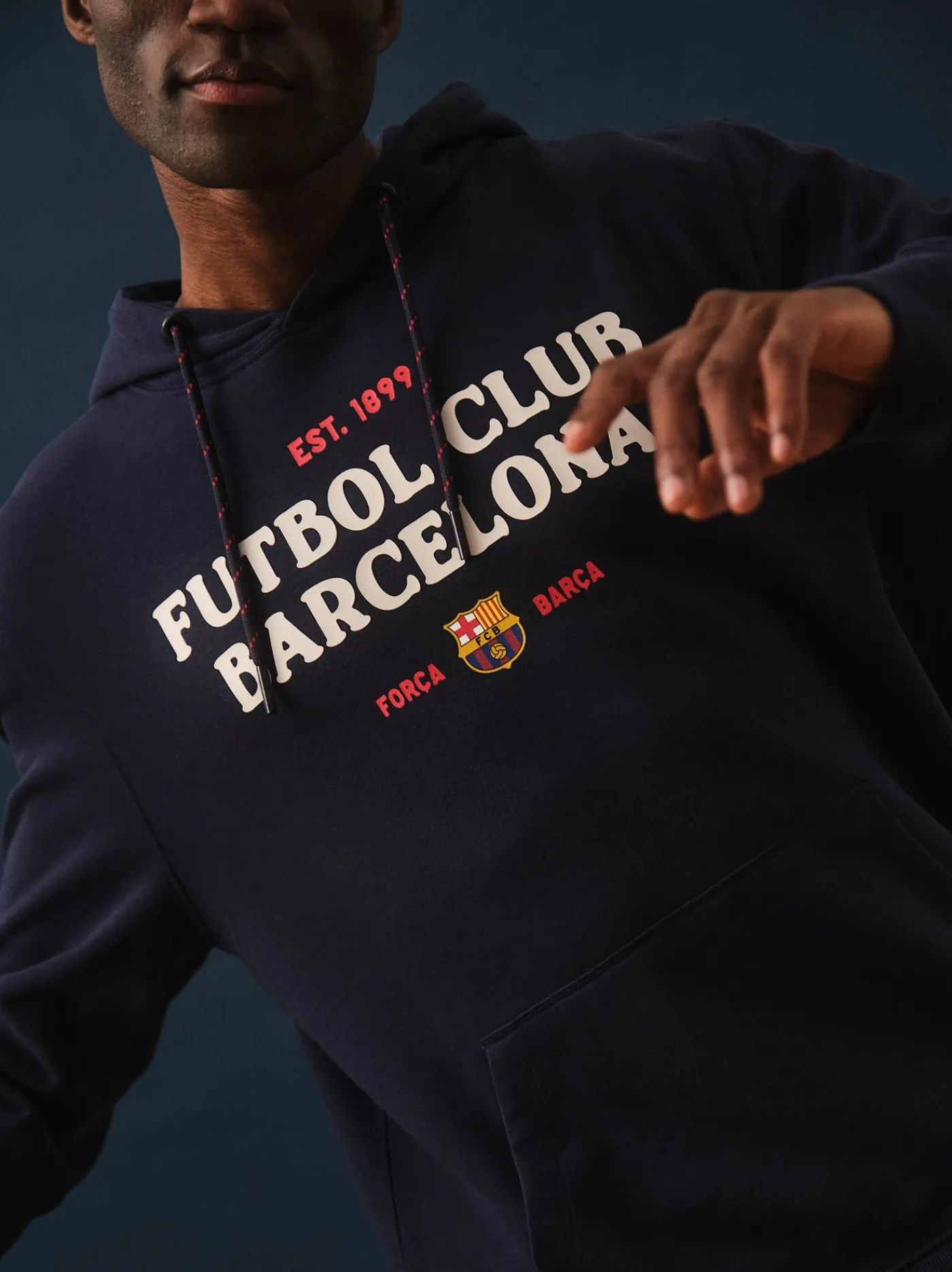 New Sudadera Barça con escudo azul marino Hombre Sudaderas | Chándals
