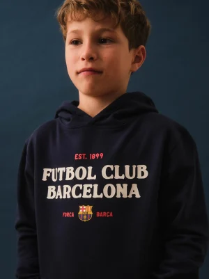 Online Sudadera Barça con escudo azul marino - Junior Niños Chándals | Chándals