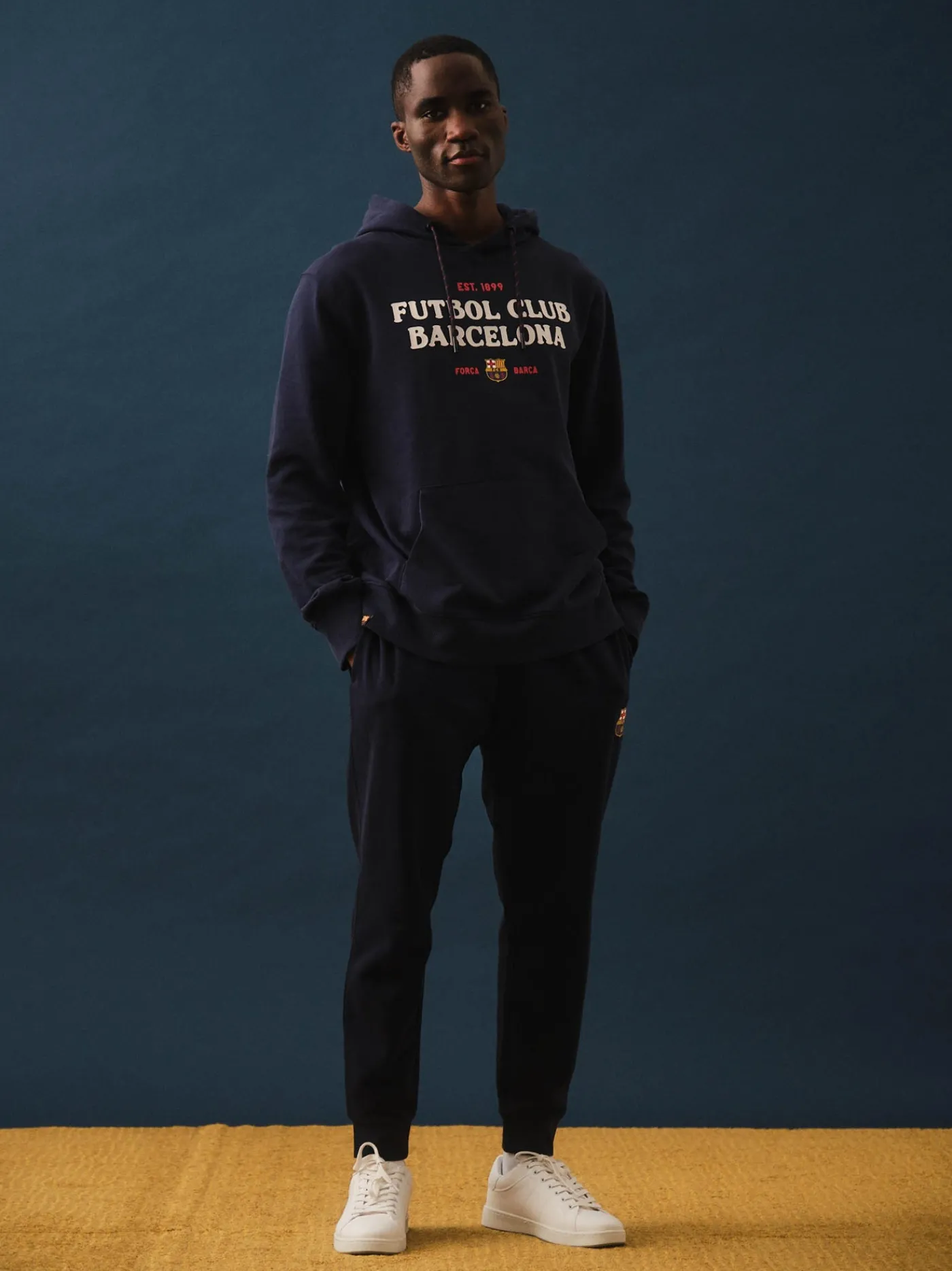 New Sudadera Barça con escudo azul marino Hombre Sudaderas | Chándals