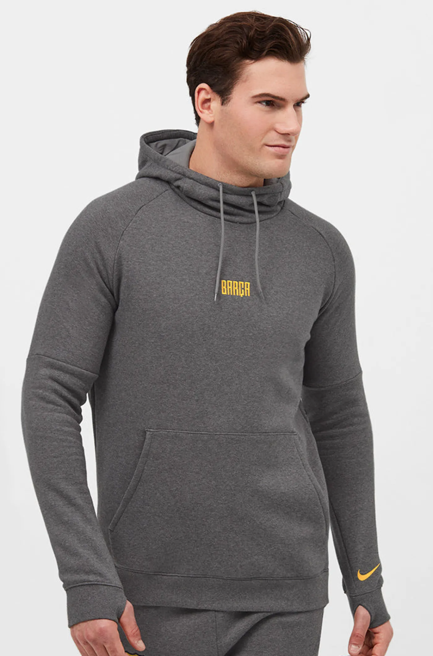 Best Sudadera canguro “Barça” - Gris jaspeado Hombre Sudaderas