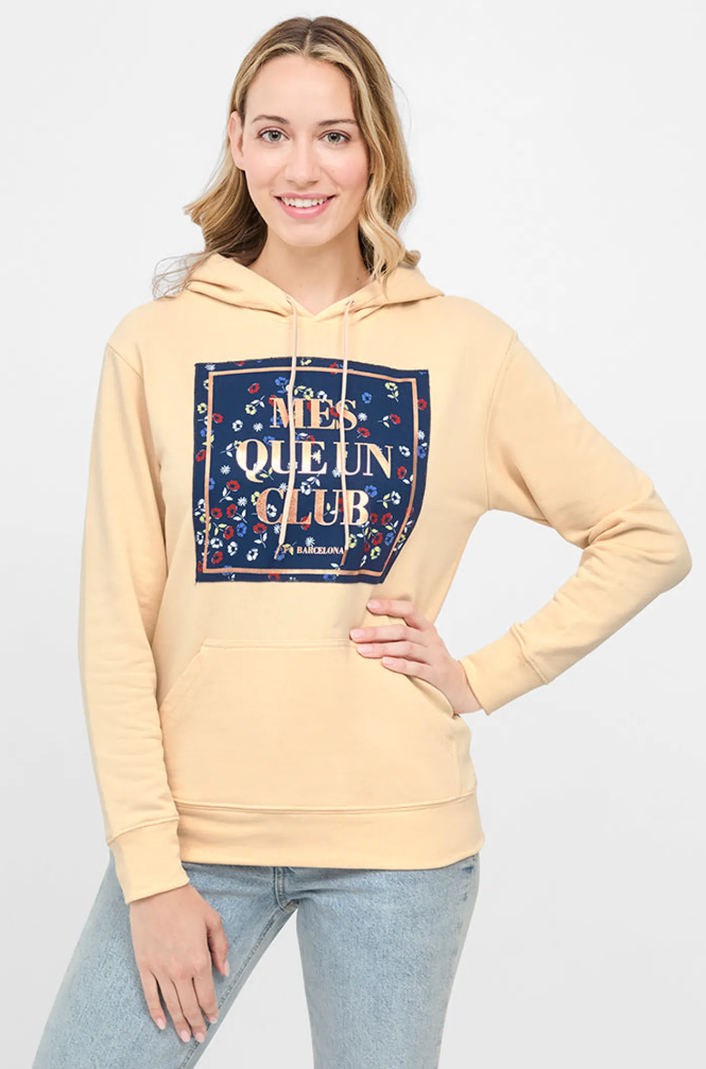 Discount Sudadera canguro "Més que un club" Mujer Sudaderas Y Jerséis